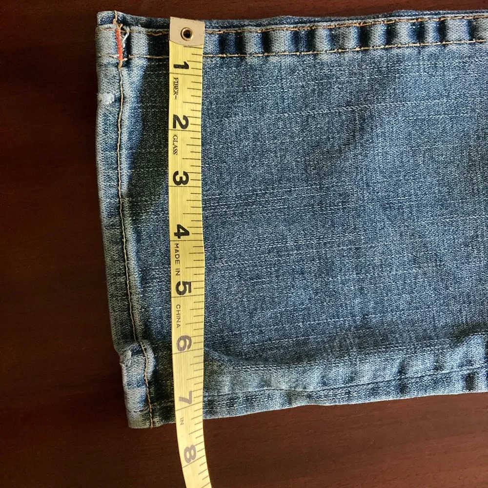 True Religion Women's Straight Leg Blue Jeans